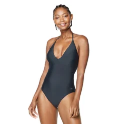 Speedo V-Neck Halter One Piece