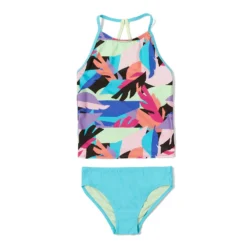 Speedo Printed High Neck Tankini Set