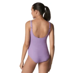 Speedo Rib Splice Square Neck One Piece -Swimwear Collection Store 13534119 1834982473558809