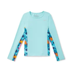 Speedo Long Sleeve Printed Splice Rashguard