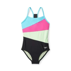 Speedo Solid Radiating Splice One Piece