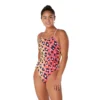 Speedo Printed Double Lace Back One Piece -Swimwear Collection Store 13895332 8105067819614895