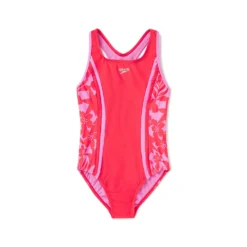 Speedo Printed Splice Racerback One Piece