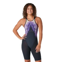 Speedo Fastskin LZR Pure Printed Valor Open Back Kneeskin