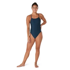 Speedo Solid Double Lace Back One Piece -Swimwear Collection Store 13966018 2775067819656589