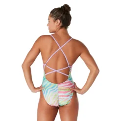 Speedo Printed Double X Back One Piece -Swimwear Collection Store 14010224 8485051652598593