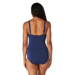 Speedo Adjustable Solid Shirred One Piece -Swimwear Collection Store 14010309 1455042393495235