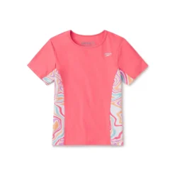 Speedo Short Sleeve Print Splice Rashguard