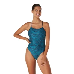 Speedo Printed Relay Back One Piece