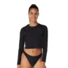 Speedo Long Sleeve Quantum Sheen Crop Rashguard -Swimwear Collection Store 14011491 9365072768971596