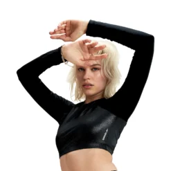 Speedo Flu3nte Foil Long Sleeve Crop Top