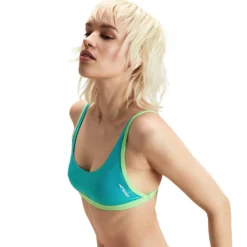 Speedo Flu3nte Foil Convertible Strap Solid Bikini Top
