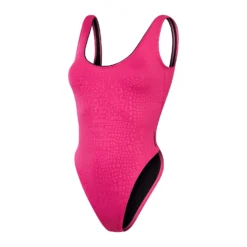 Speedo Flu3nte Embossed Scoop Back Solid One Piece -Swimwear Collection Store 14206427 1595041834765011