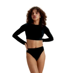 Speedo Flu3nte Solid Long Sleeve Crop Top -Swimwear Collection Store 14206466 2515058426102369