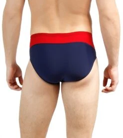 Speedo Launch Splice Endurance + Brief Swimsuit -Swimwear Collection Store 5672111210664 navyredwhite 3a