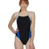 Speedo Women's Launch Splice Endurance + Cross Back One Piece Swimsuit 1 Speedo Women's Launch Splice Endurance + Cross Back One Piece Swimsuit -Swimwear Collection Store 5672118845608 blackblue 1a