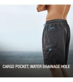 Speedo Men's 20" Marina Swim Trunks -Swimwear Collection Store 5844663074984 greyblue 3a