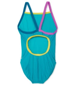 Speedo Girls' Solid Propel Back One Piece Swimsuit (Big Kid) -Swimwear Collection Store 6296793120936 ceramic 2a