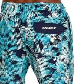 Speedo Men's 16" Printed Palm Swim Trunks -Swimwear Collection Store 7008196493480 peacoat 5a
