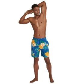 Speedo Men's 18" Printed Swim Trunks -Swimwear Collection Store 7008198885544 palaceblue 4a
