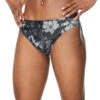 Speedo Men's Printed Brief Swimsuit -Swimwear Collection Store 7303582580904 blackgrey 1a