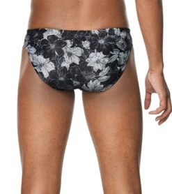 Speedo Men's Printed Brief Swimsuit -Swimwear Collection Store 7303582580904 blackgrey 2a