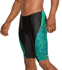 Speedo Men's Race Maze Jammer Swimsuit -Swimwear Collection Store 7303606304936 bluegreen 2a
