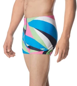 Speedo Men's Printed Square Leg Swimsuit -Swimwear Collection Store 7303612956840 acidlime 2a