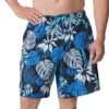 Speedo Men's 22" Big & Tall Hothouse Floral Redondo Edge Swim Trunks -Swimwear Collection Store 7379099189416 peacoat 1a