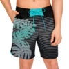 Speedo Men's 18" Inter Fusion Palm Explorer Board Shorts -Swimwear Collection Store 7379099418792 anthracite 1a