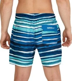 Speedo Men's 16" River Current Redondo Edge Comfort Liner Swim Trunks -Swimwear Collection Store 7379104071848 peacoat 2a