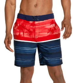 Speedo Men's 18" Oasis Shade Bondi Basin Board Shorts -Swimwear Collection Store 7379104923816 highriskred 1a