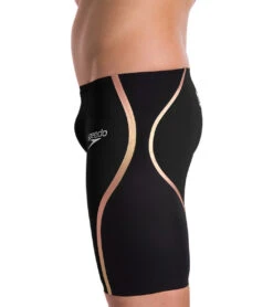 Speedo Men's Fastskin LZR Pure Intent Backstroke Edition Jammer Tech Suit Swimsuit -Swimwear Collection Store 7456070041768 blackrosegold 2a