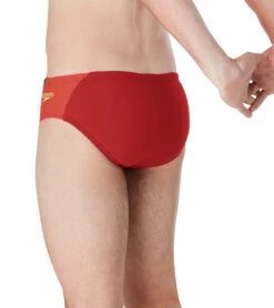 Speedo Men's Eco Splice Brief Swimsuit -Swimwear Collection Store 7714331164840 teamred 3a