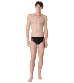 Speedo Men's Eco Splice Brief Swimsuit -Swimwear Collection Store 7714331164840 teamred 4a