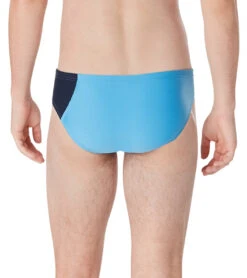 Speedo Vibe Men's Assymetrical Colorblock One Brief Swimsuit -Swimwear Collection Store 7762588369064 azureblue 3a